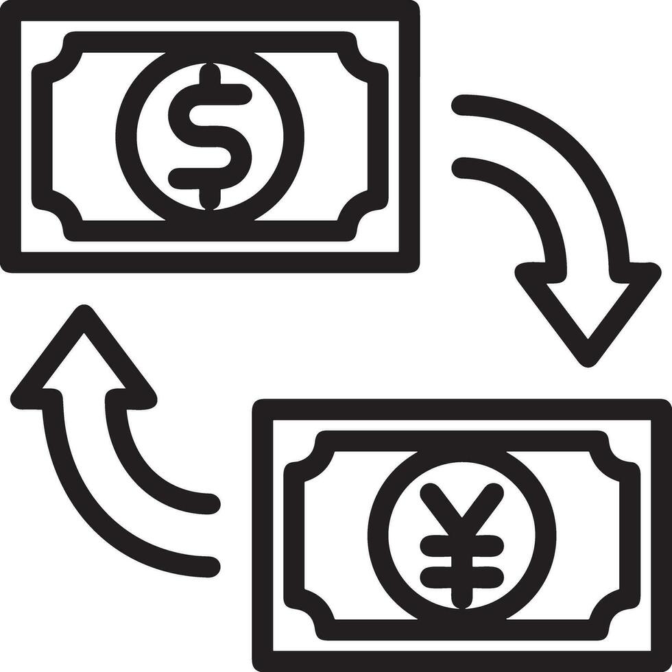 pengar utbyta betalning ikon symbol vektor bild. illustration av de dollar valuta mynt grafisk design bild