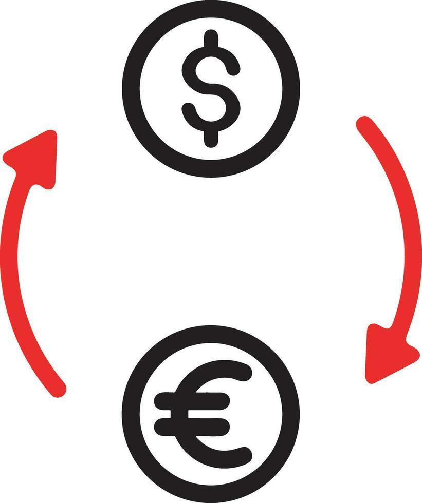 pengar utbyta betalning ikon symbol vektor bild. illustration av de dollar valuta mynt grafisk design bild