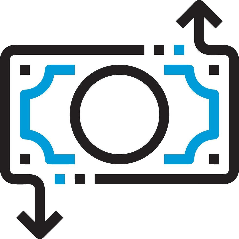 pengar utbyta betalning ikon symbol vektor bild. illustration av de dollar valuta mynt grafisk design bild