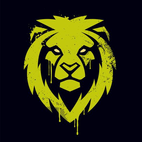 Lion Head Vector Graffiti-Kunst