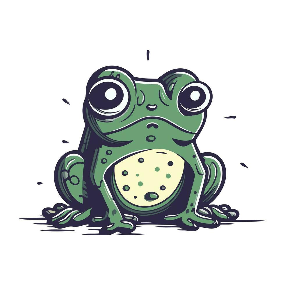 Frosch. Vektor Illustration. isoliert auf ein Weiß Hintergrund.