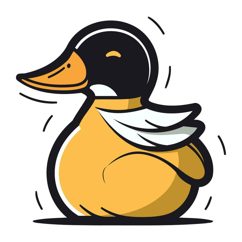 Ente Symbol. Karikatur Illustration von Ente Vektor Symbol zum Netz Design