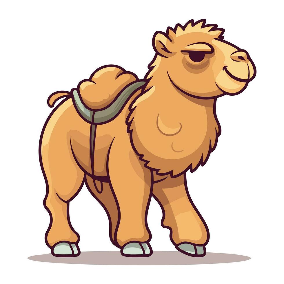 Kamel. Vektor Illustration von ein Kamel auf ein Weiß Hintergrund.