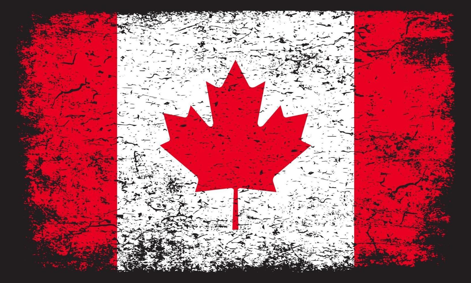 Grunge-Flagge von Kanada beunruhigter strukturierter Effekt vektor