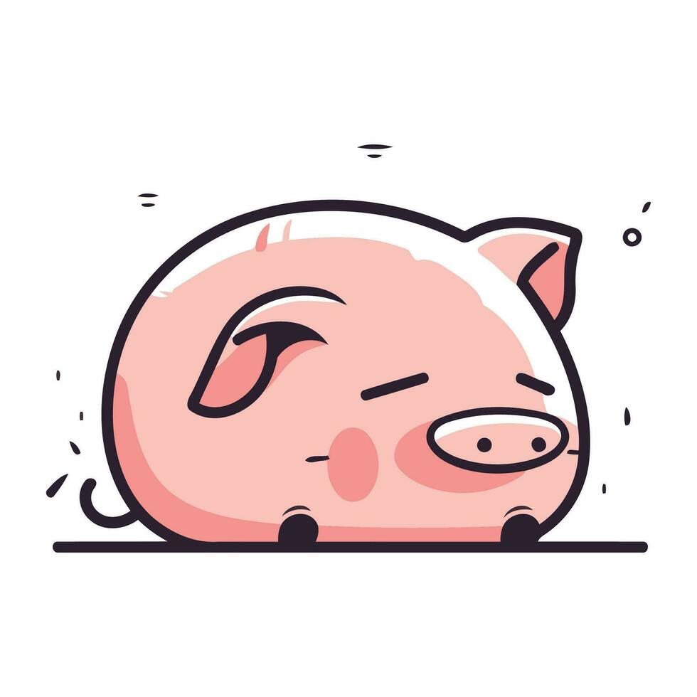 süß Schwein Karikatur Vektor Illustration. süß Schwein Charakter zum Ihre Design