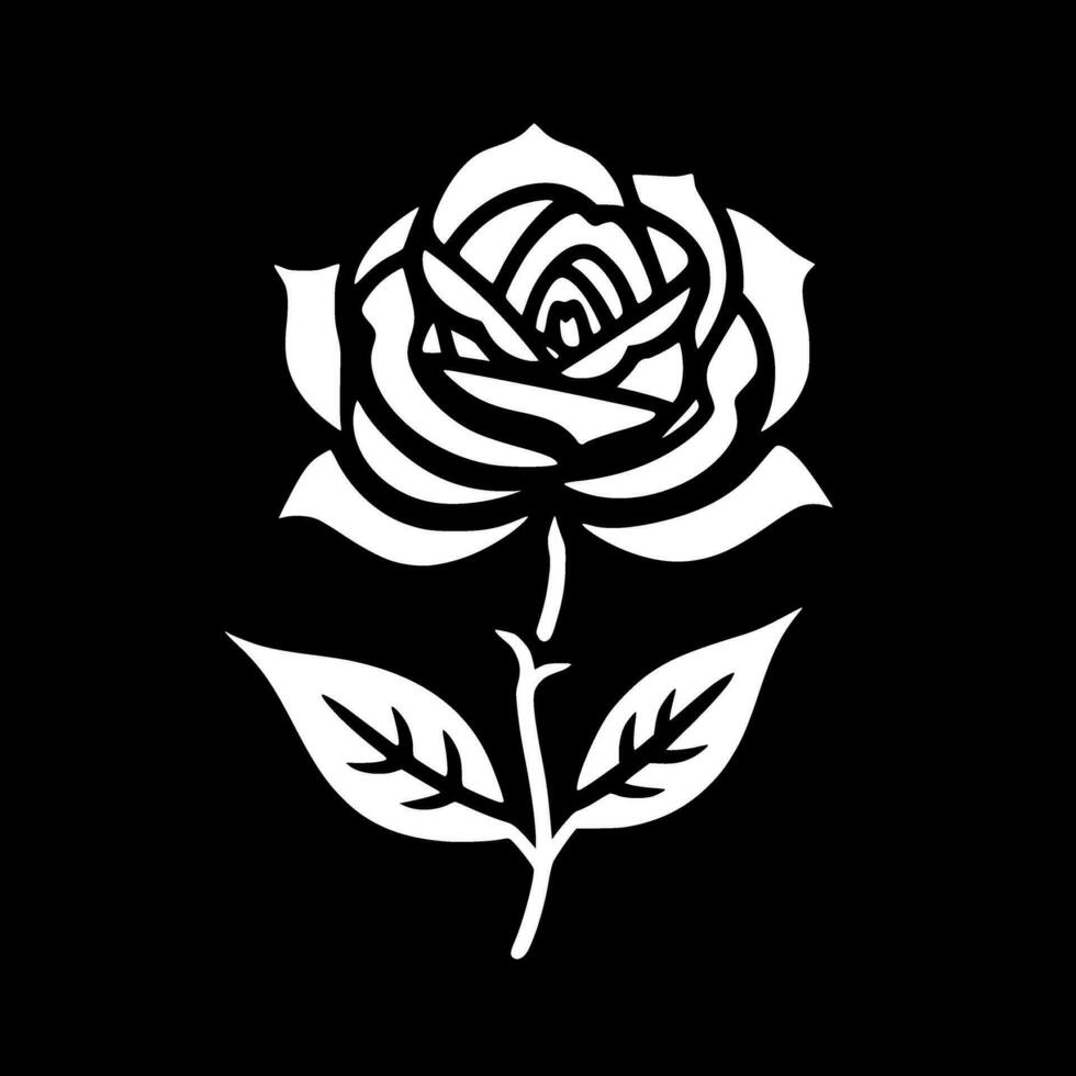 Rose - - minimalistisch und eben Logo - - Vektor Illustration