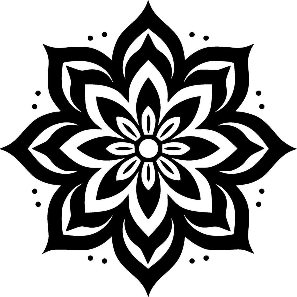 Mandala - - minimalistisch und eben Logo - - Vektor Illustration