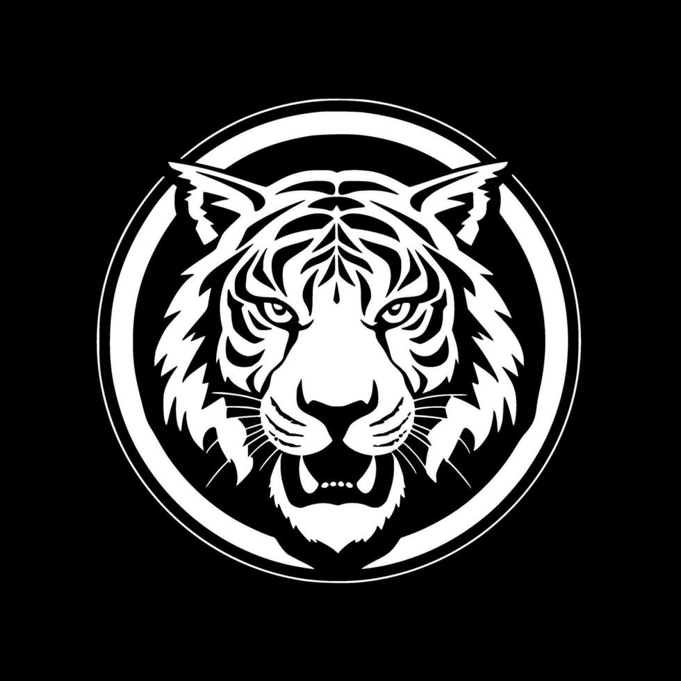 Tiger - - minimalistisch und eben Logo - - Vektor Illustration