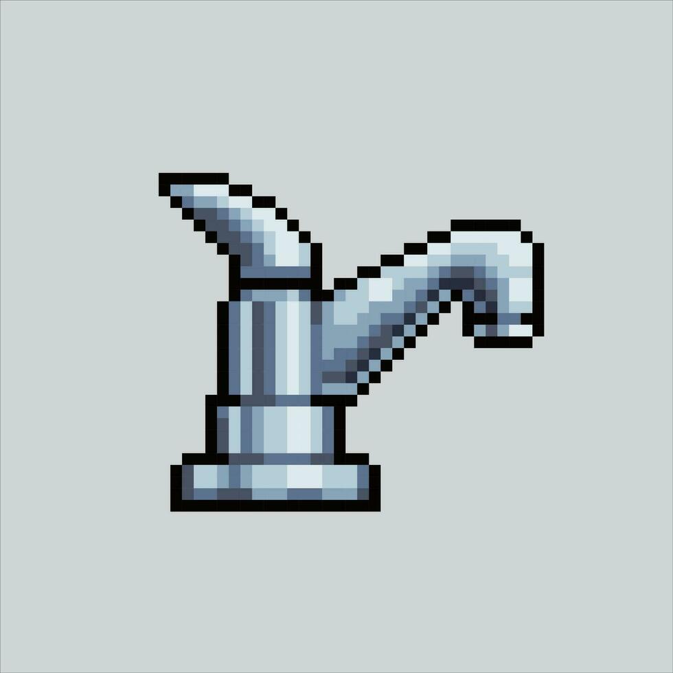 Pixel Kunst Illustration Wasserhahn. pixelig Wasserhahn. Wasser Wasserhahn pixelig zum das Pixel Kunst Spiel und Symbol zum Webseite und Video Spiel. vektor