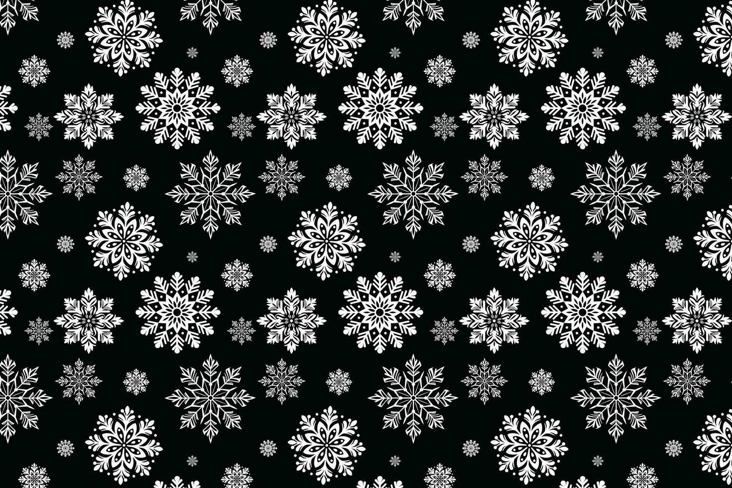svart och vit snöflinga mönster, en enkel och elegant vinter- bakgrund vektor