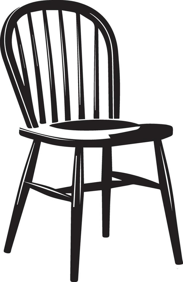 Stuhl Vektor Silhouette Illustration schwarz Farbe