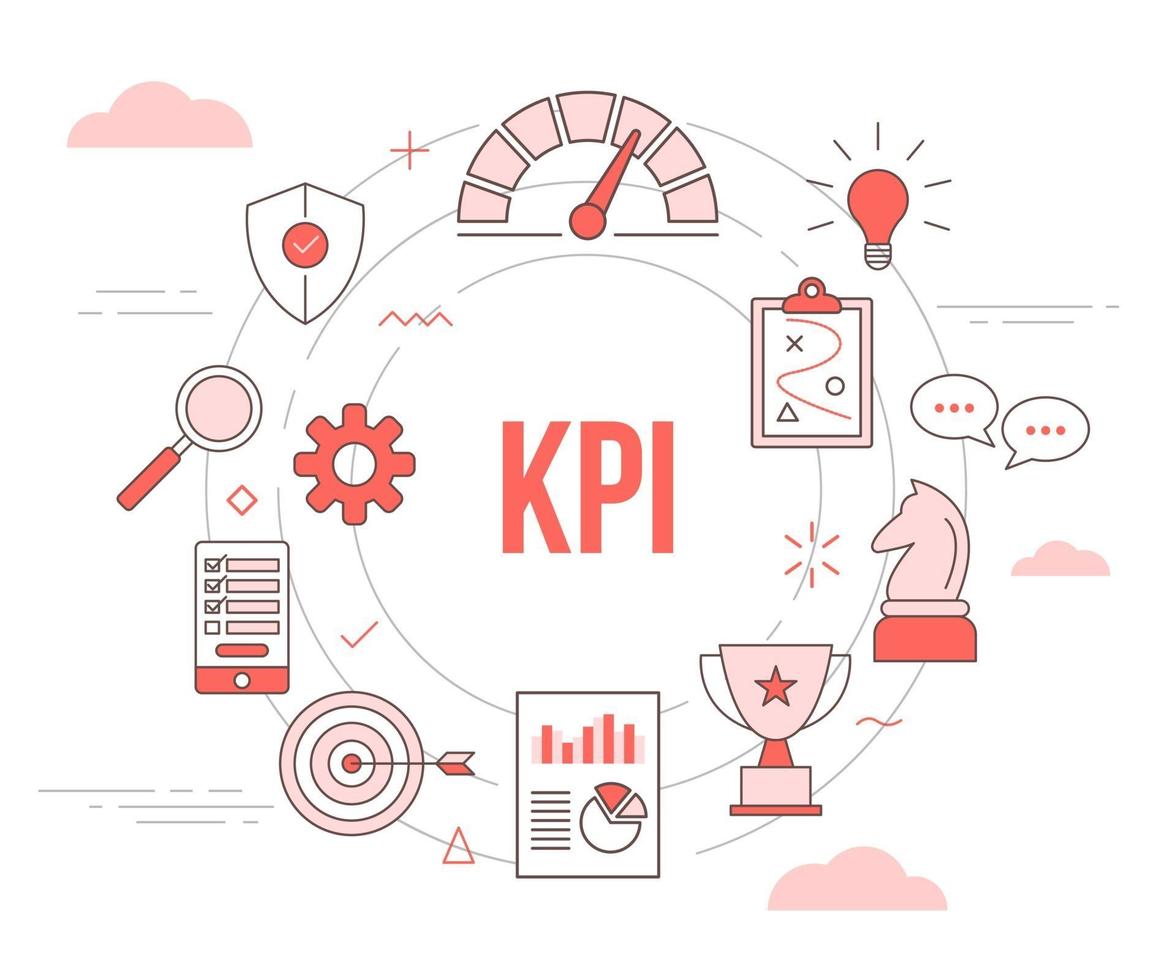 KPI-Konzept-Tachometer-Strategie vektor