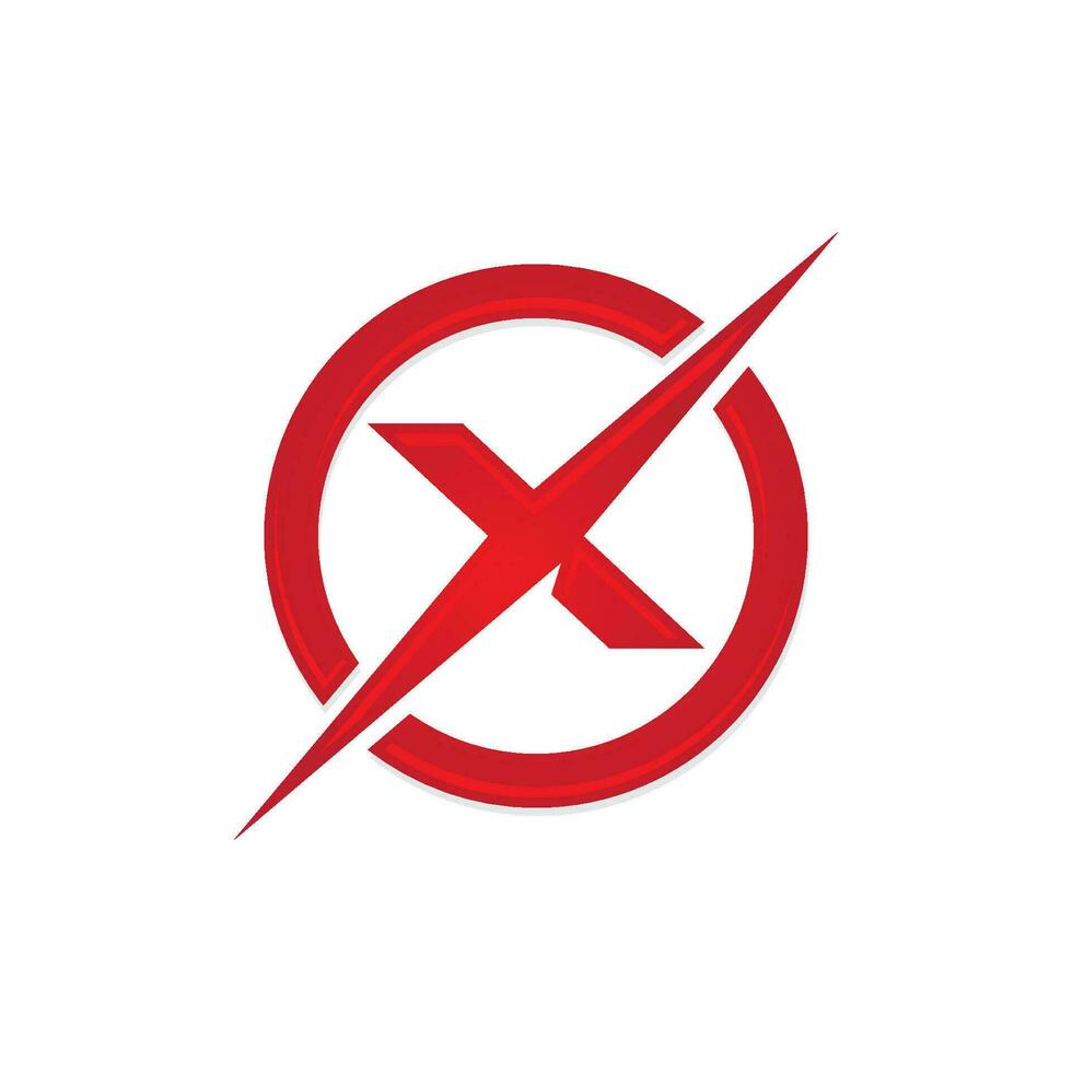 x Brief Logo Vorlage Vektor-Symbol vektor