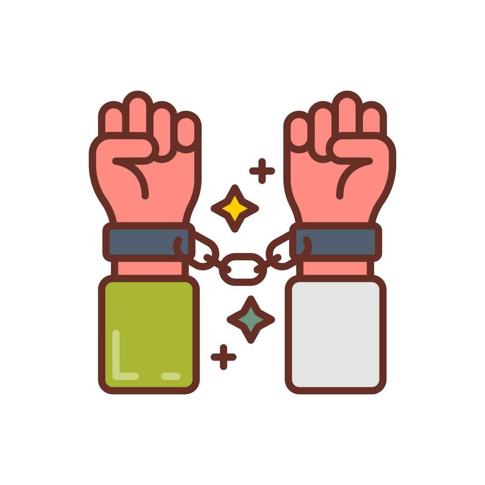 Handschellen Magie Symbol im Vektor. Illustration vektor