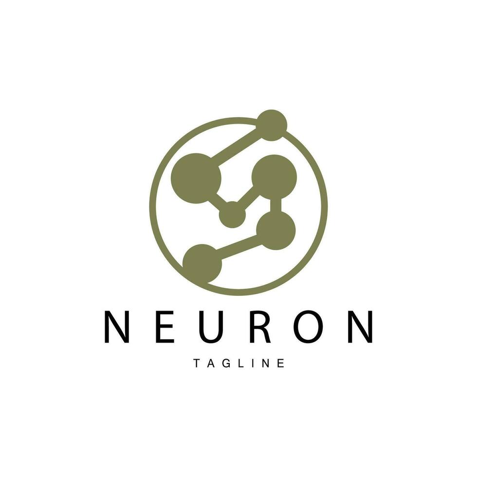 Neuron Logo, cel DNA Netzwerk Vektor, und Partikel Technologie, einfach Illustration Vorlage Design vektor