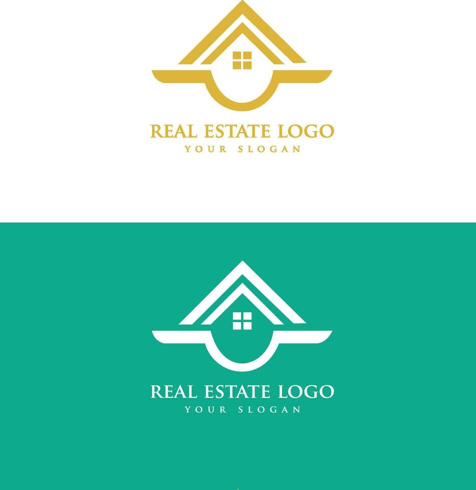 echt Nachlass Logo Design. Gebäude Logo Design. Zuhause Logo Design. Haus Logo Design vektor