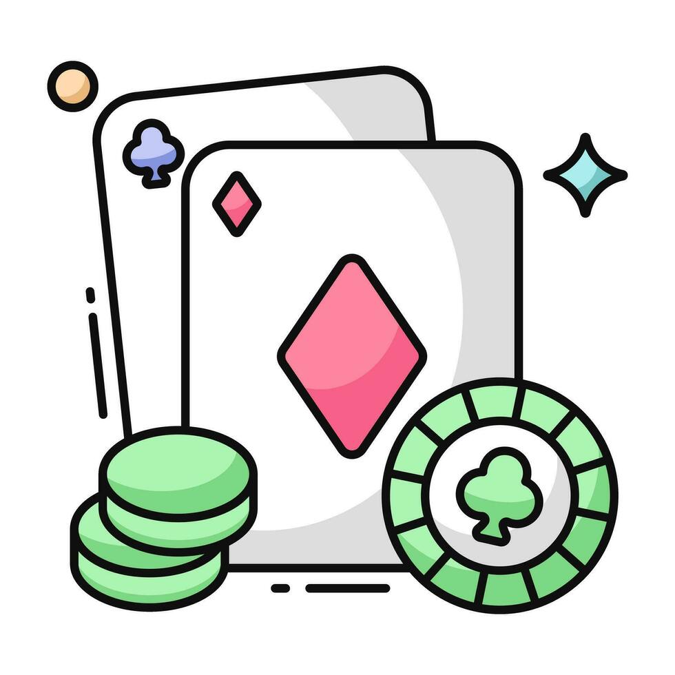 modisch Design von Poker Karten Symbol vektor