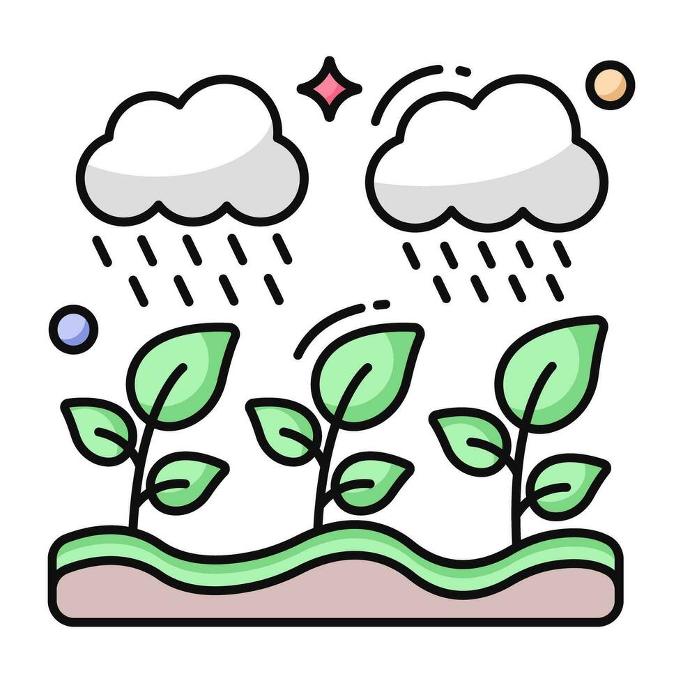 skog regn ikon i perfekt design vektor