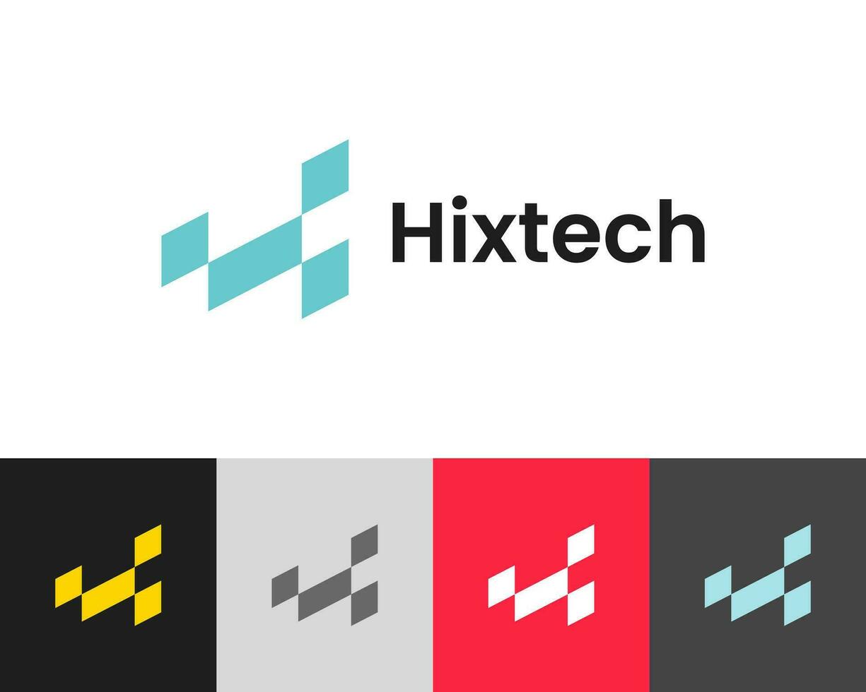 h modern tech och teknologi logotyp, abstrakt brev h logotyp, monogram h logotyp vektor