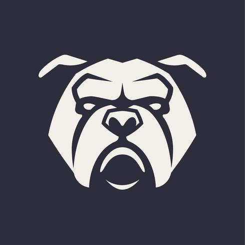 Bulldogge Maskottchen Vektor Icon