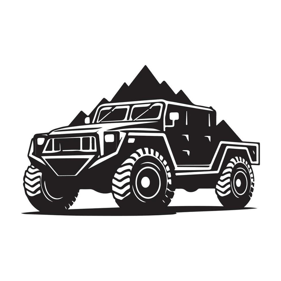 Abenteuer Fahrzeug Vektor, Offroad Fahrzeug Vektor, Vektor Illustration