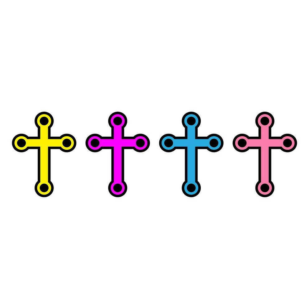 Christian Kreuz Vektor Symbol. Religion Illustration unterzeichnen. Glaubensbekenntnis Symbol. Bekenntnis Logo.
