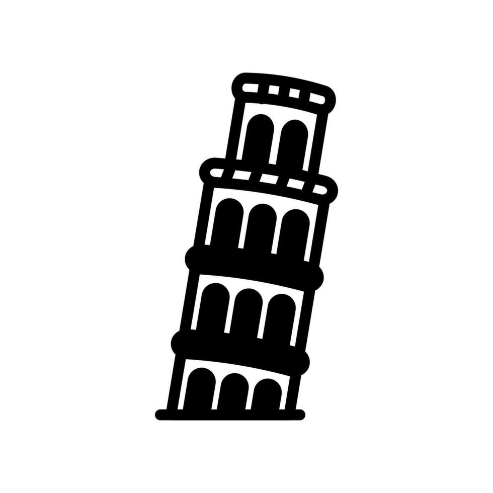 pisa Turm Symbol im Vektor. Illustration vektor