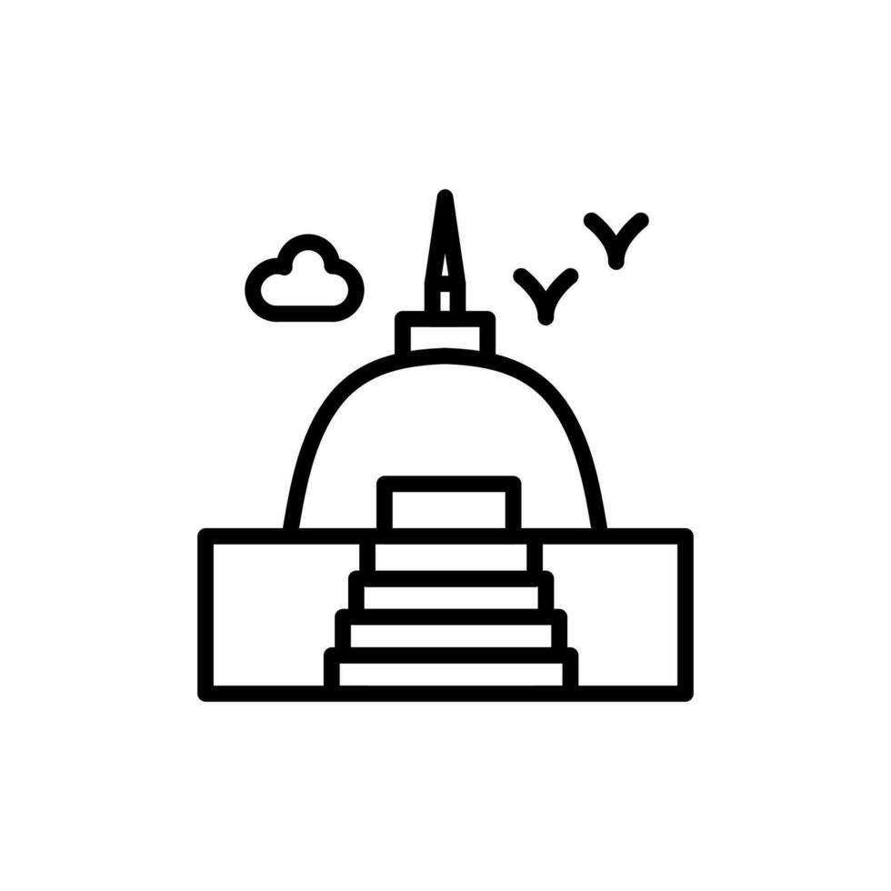 Buddhist Dagoba Symbol im Vektor. Illustration vektor