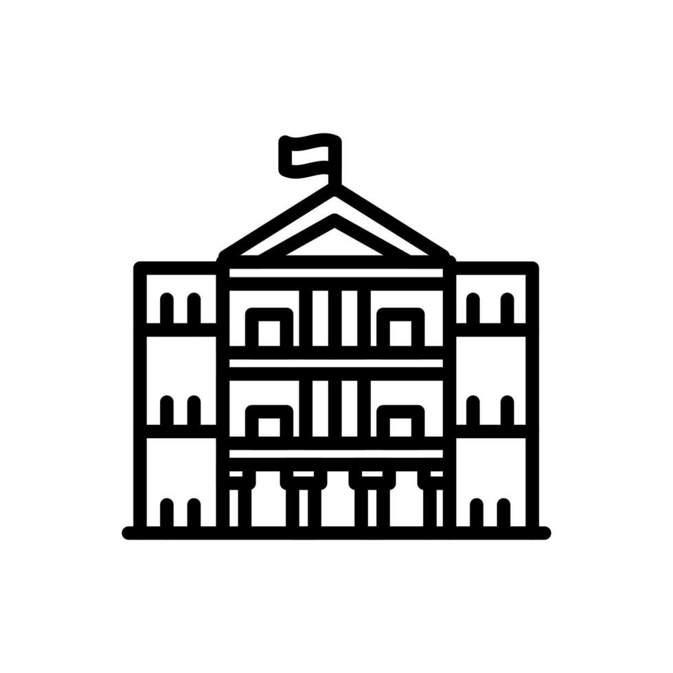 Palast von Parlament Symbol im Vektor. Illustration vektor