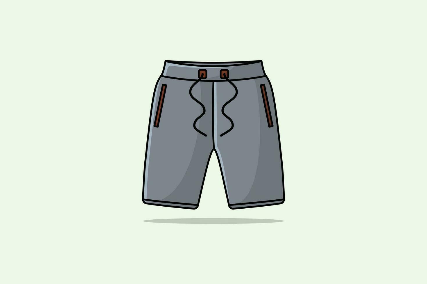 män aktiva shorts med kompression damasker inre tajt shorts vektor illustration. mode objekt ikon begrepp. Pojkar simning kort knicker vektor design med skugga.