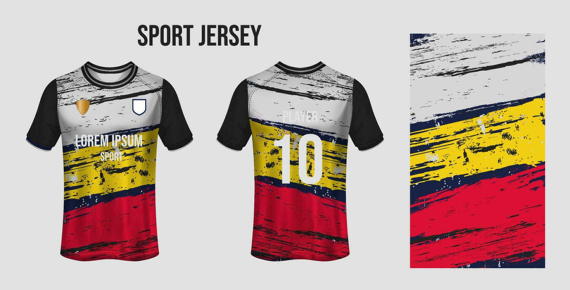 Sport Jersey Design Stoff Textil- zum Sublimation vektor