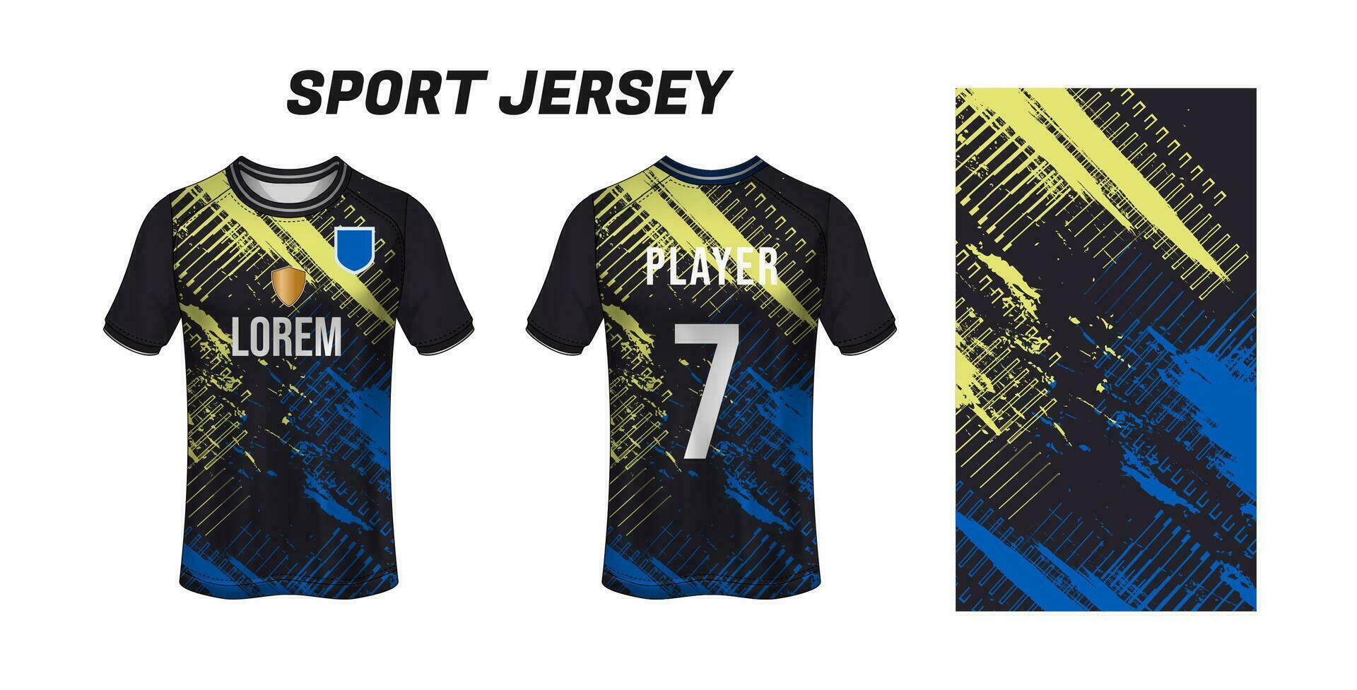 Sport Jersey Design Stoff Textil- zum Sublimation vektor