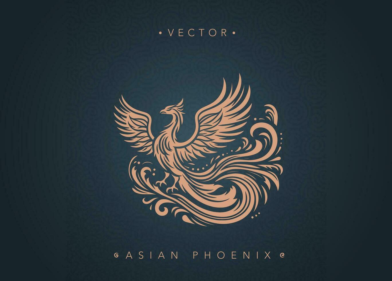 asiatisch traditionell Phönix Muster Chinesisch Phönix vektor
