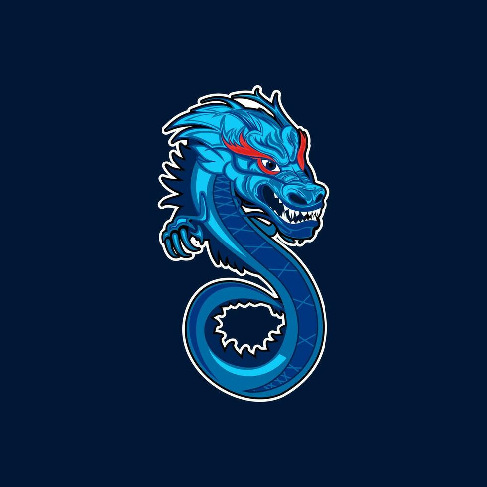 Drachen Logo Vektor Vorlage, Maskottchen Drachen geeignet zum Spiele, E-Sport Logo,