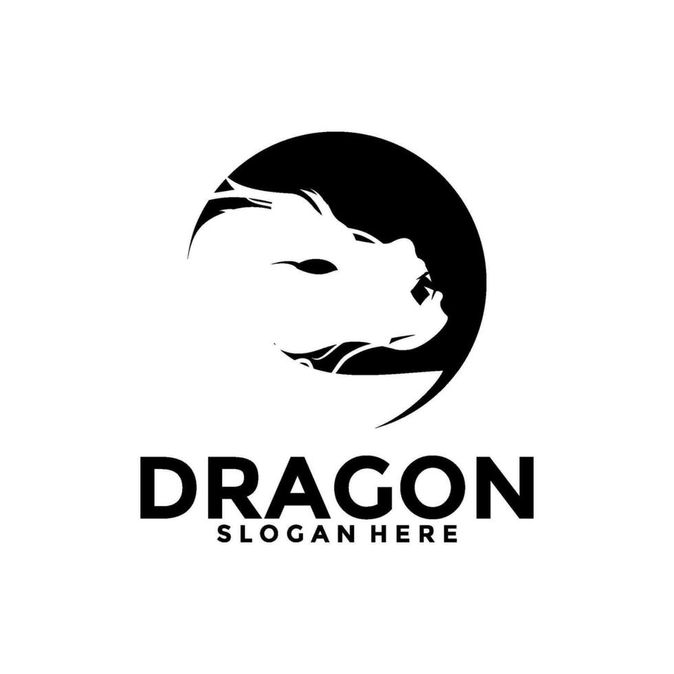 Drachen Logo Vektor, kreativ Drachen Kopf Logo Vektor Vorlage