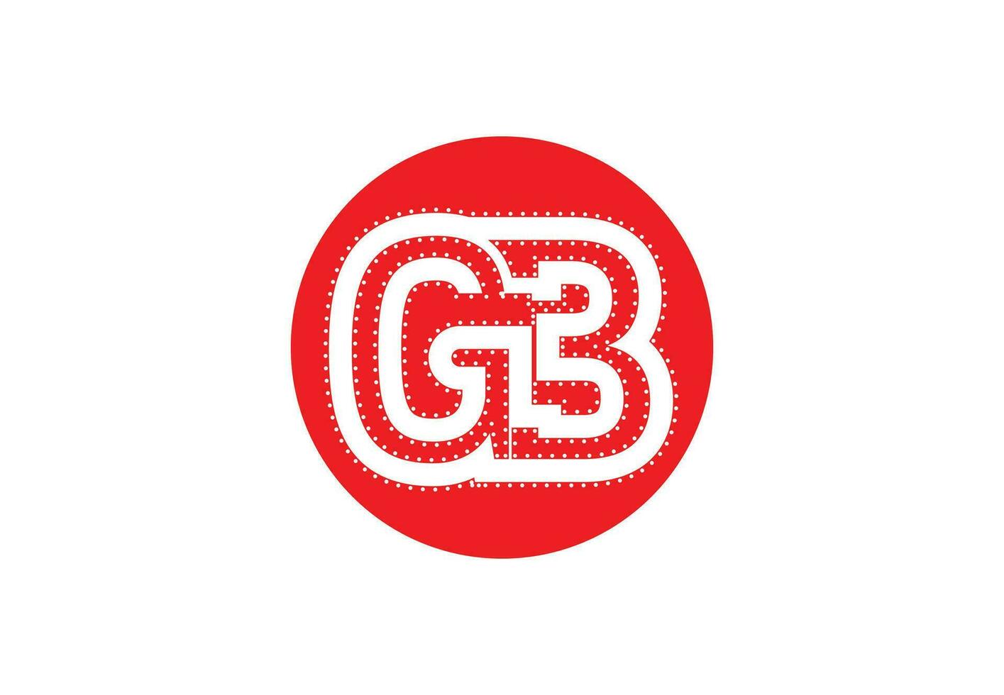 gb eller g3 brev logotyp och ikon design mall vektor