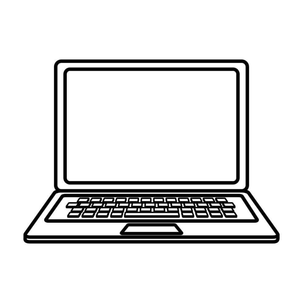 isoliertes digitales Laptop-Vektordesign vektor