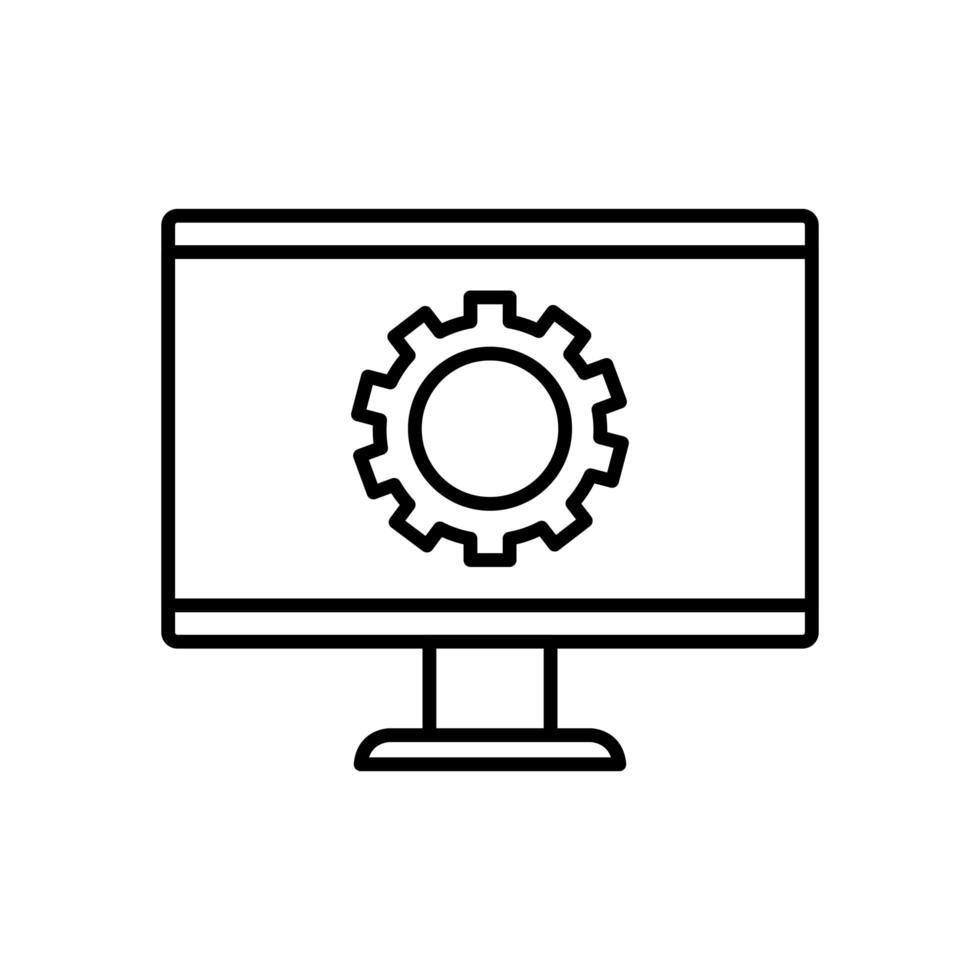 isolierte Ausrüstung im Computer-Vektor-Design vektor