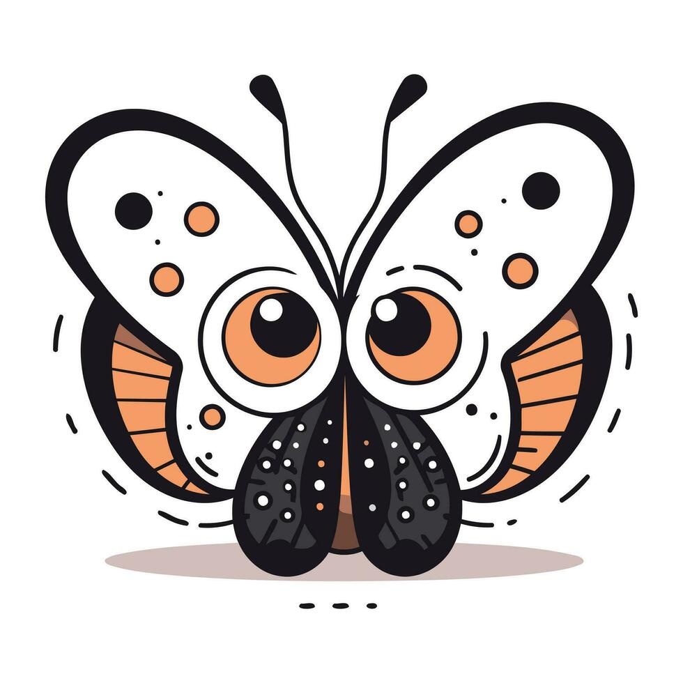 Schmetterling Symbol. Karikatur Illustration von Schmetterling Vektor Symbol zum Netz Design