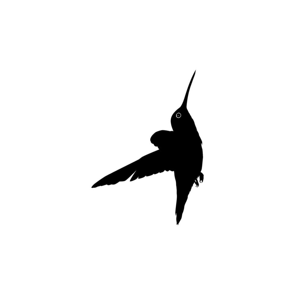 flygande kolibri silhuett, kan använda sig av konst illustration, hemsida, logotyp gram, piktogram eller grafisk design element. vektor illustration