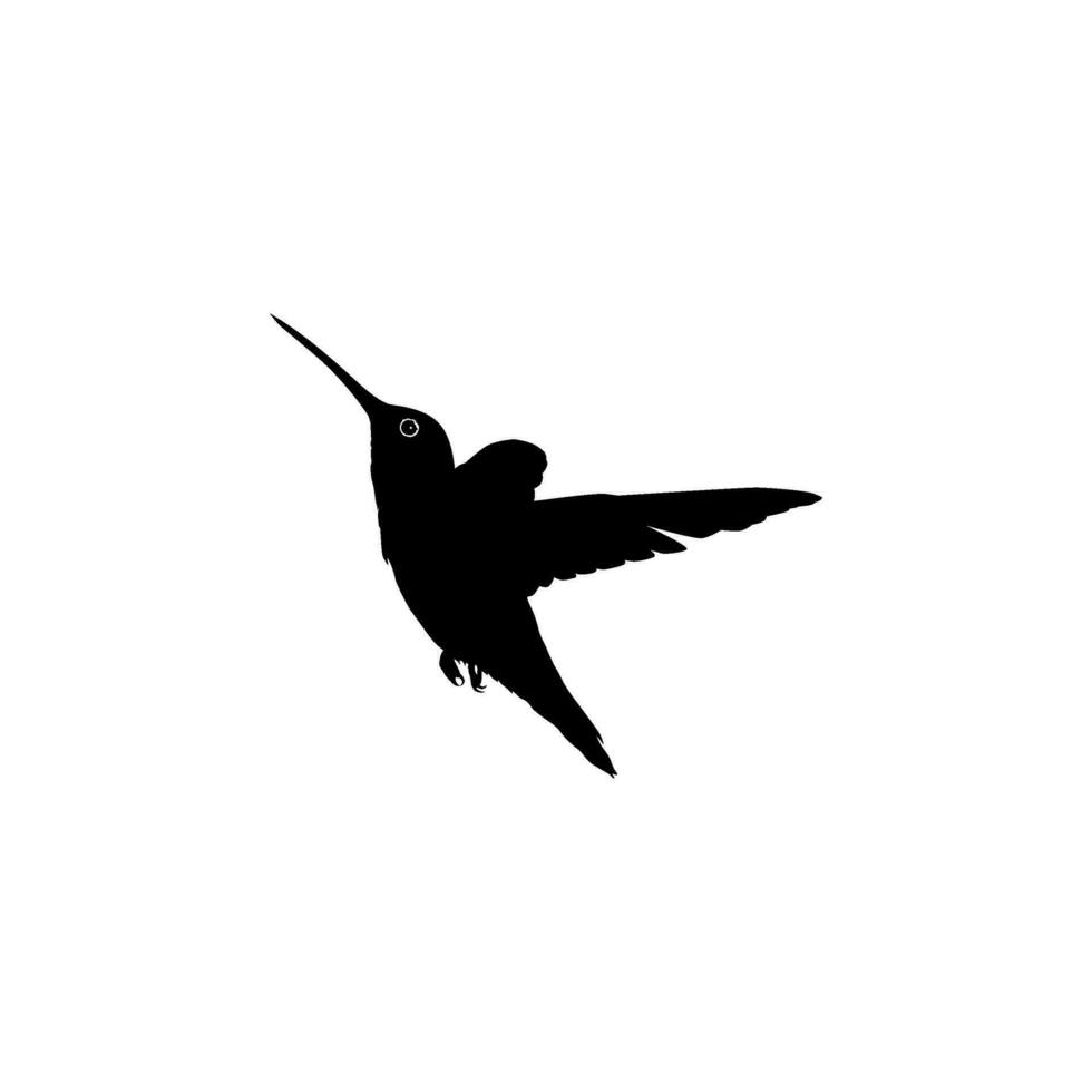 flygande kolibri silhuett, kan använda sig av konst illustration, hemsida, logotyp gram, piktogram eller grafisk design element. vektor illustration