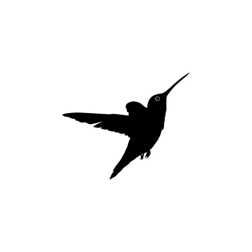 flygande kolibri silhuett, kan använda sig av konst illustration, hemsida, logotyp gram, piktogram eller grafisk design element. vektor illustration