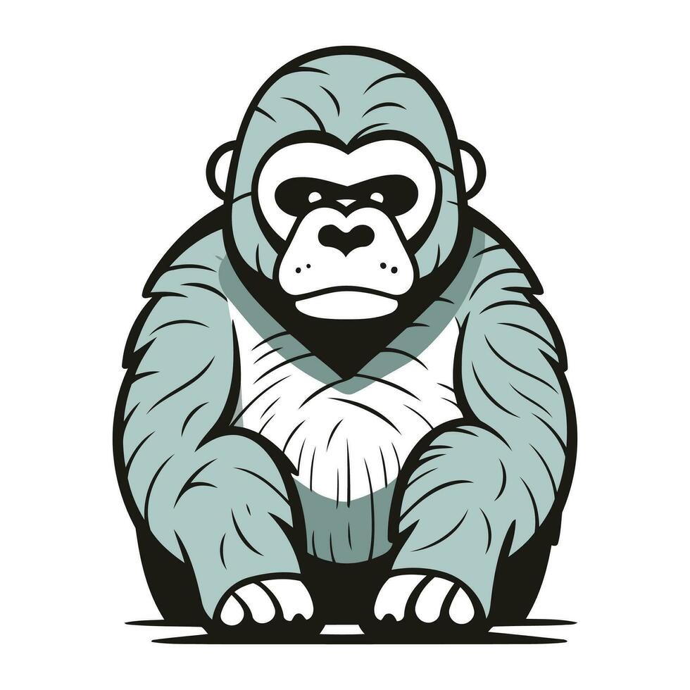 gorilla vektor illustration för t skjorta eller Övrig använder.