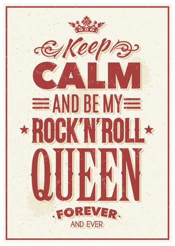 rock queen typografi vektor