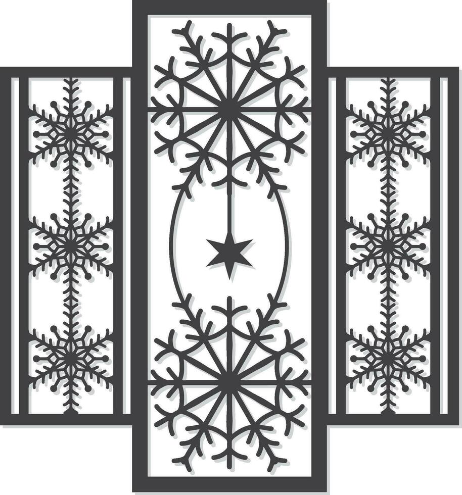 Weihnachten Panel Mauer Dekor Design vektor