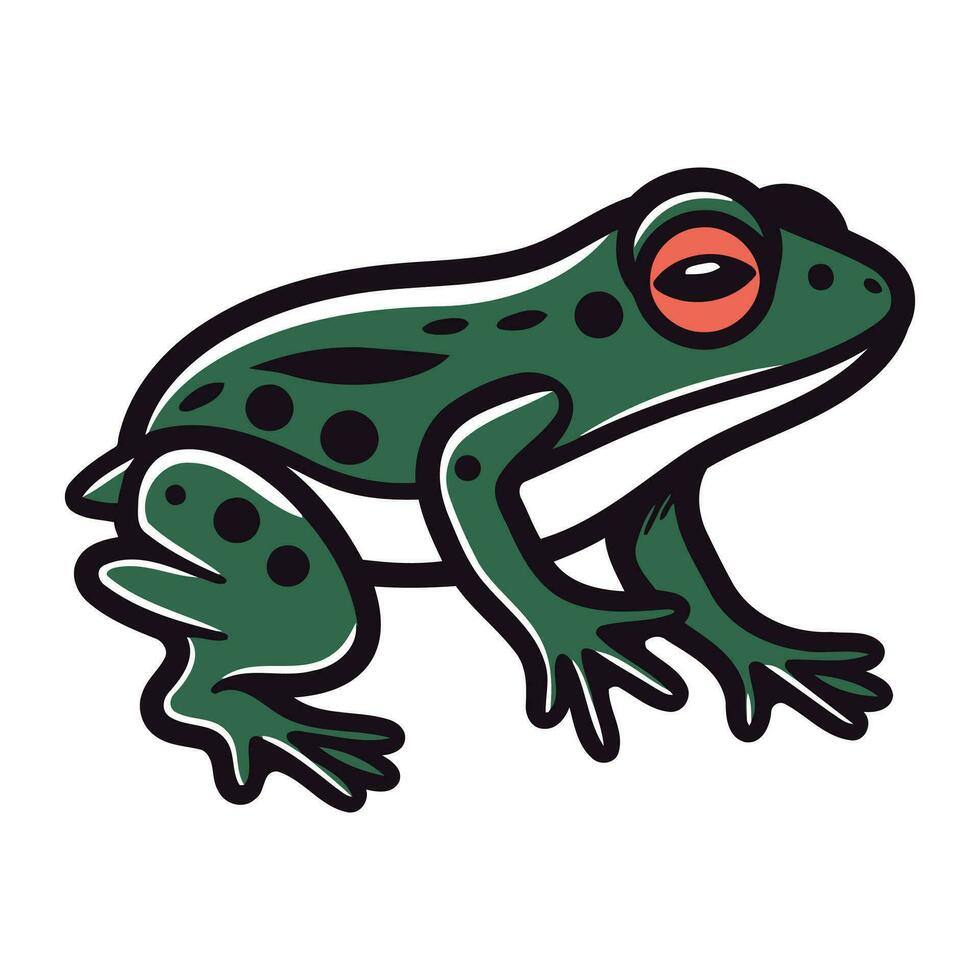 Frosch. Vektor Illustration. isoliert auf ein Weiß Hintergrund.