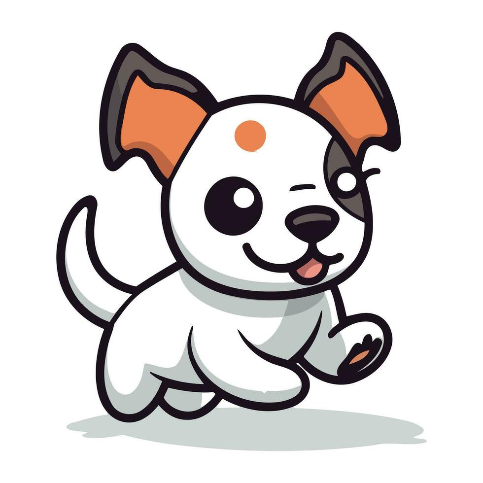 süß Karikatur Hund isoliert auf Weiß Hintergrund. Vektor Illustration zum Ihre Design