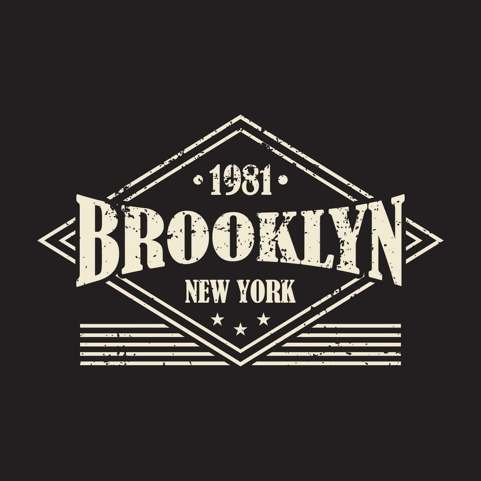 Brooklyn, Neu York Typografie T-Shirt Design, College-Stil Brooklyn Kleidung drucken. Illustration im Vektor Format, USA Typografie t Hemd Design.