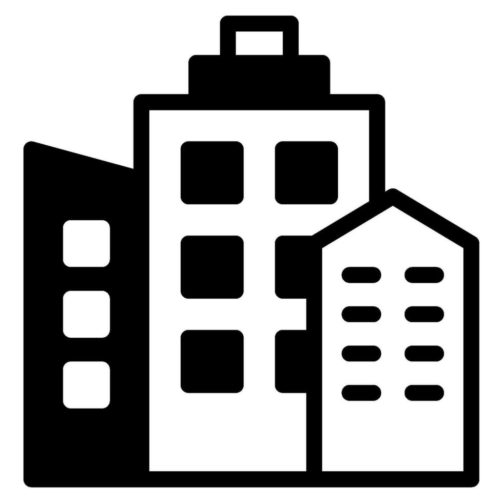 stadens centrum ikon illustration, för uiux, infografik, etc vektor
