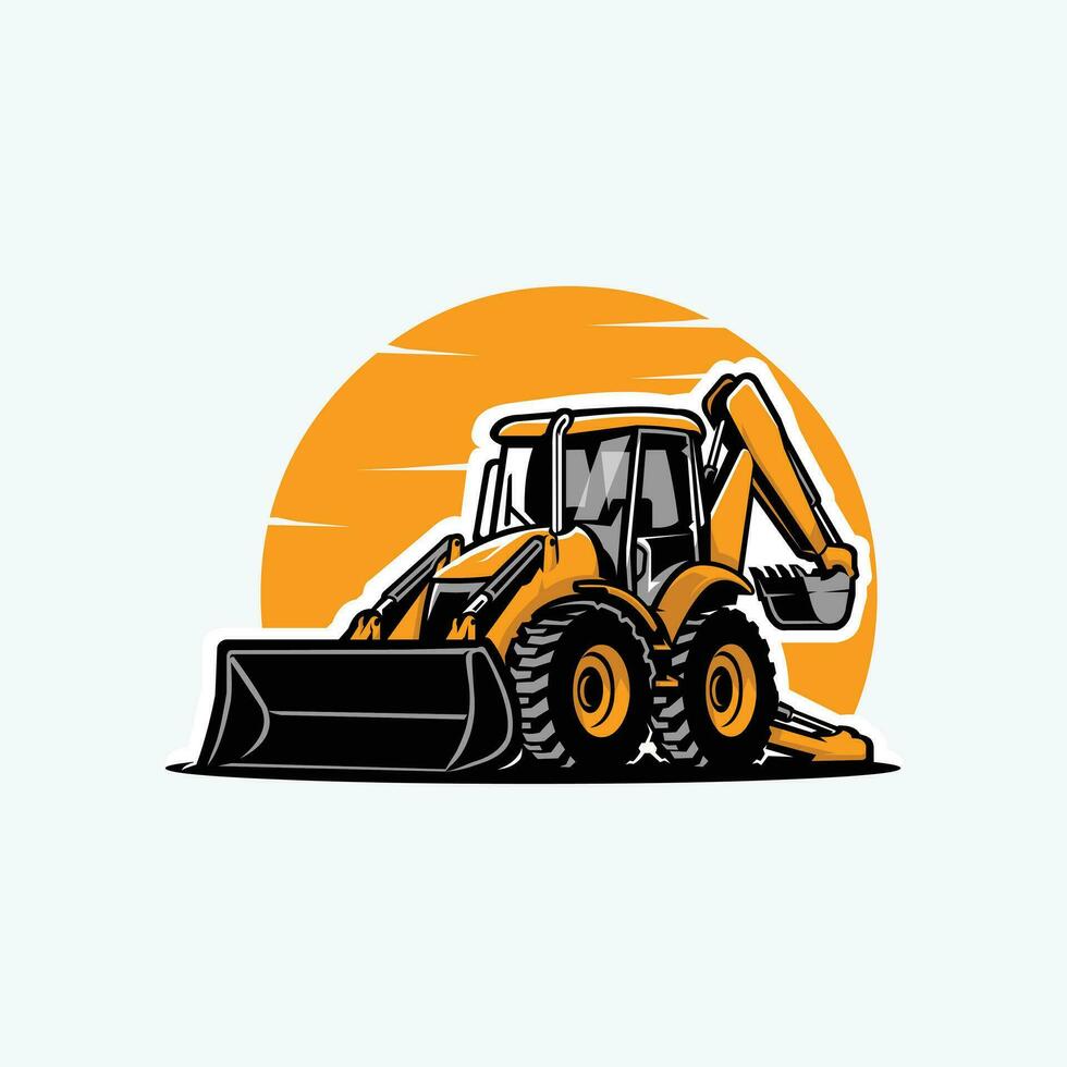 Schleudern steuern Lader Vektor Kunst Illustration. Bulldozer Vektor Illustration. Beste zum landwirtschaftlich verbunden Industrie